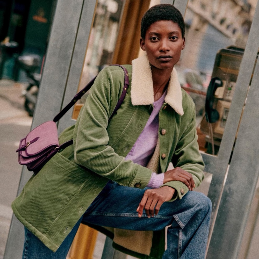 Sezane Will Jacket Sage - Size XXS
